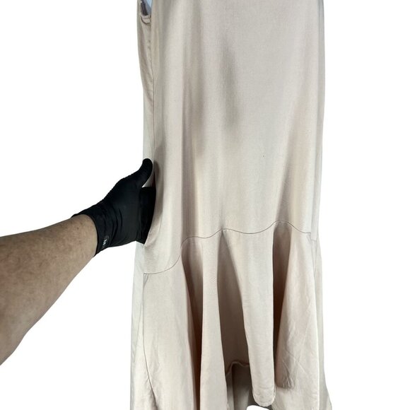 Anthropology Maeve XS Camillia Blush Dropwaist HiLow Dress Linen Blend Lagenlook - Picture 9 of 16